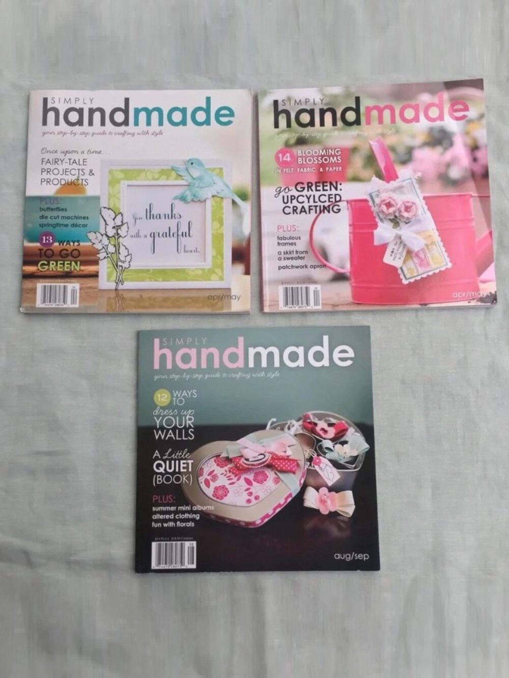 Lot of 3 issues Simply Handmade crafting magazines